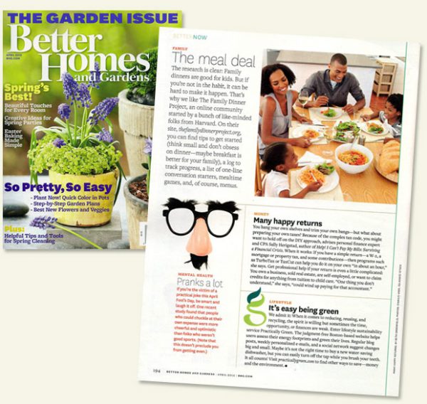 Better Homes & Gardens Features The Family Dinner Project - The Family ...