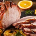 Apricot glazed ham