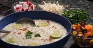 Cambodian Chicken Rice Soup