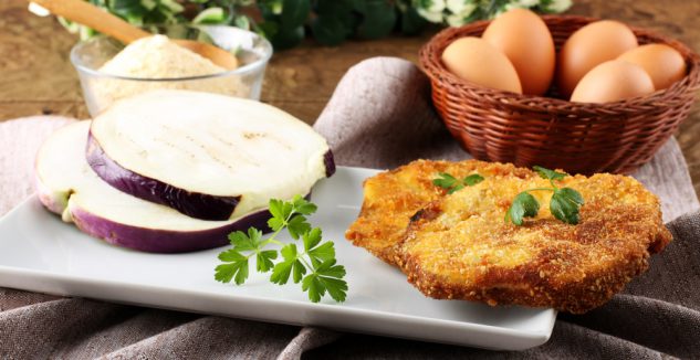 Crisp Eggplant Rounds Baked with Bread Crumbs