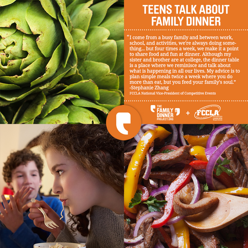 Teens at Family Dinner - The Family Dinner Project - The Family