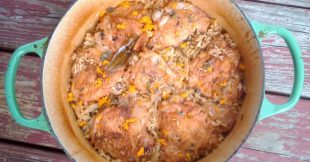 Orange-Thyme Baked Chicken and Rice